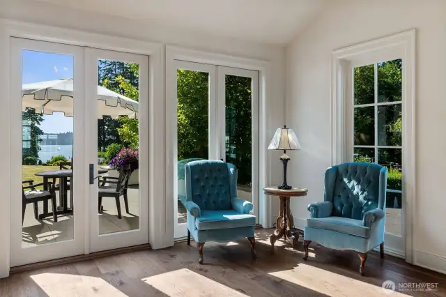 Sunlit comfort for peaceful reading.