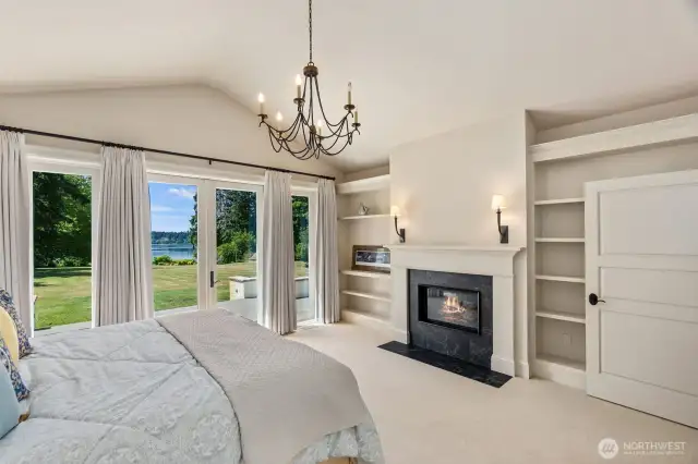 Owner’s suite with serene views overlooking the Budd Inlet.