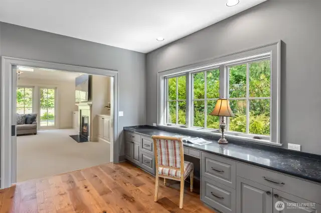 Work from home in style—this office area is truly dreamy.