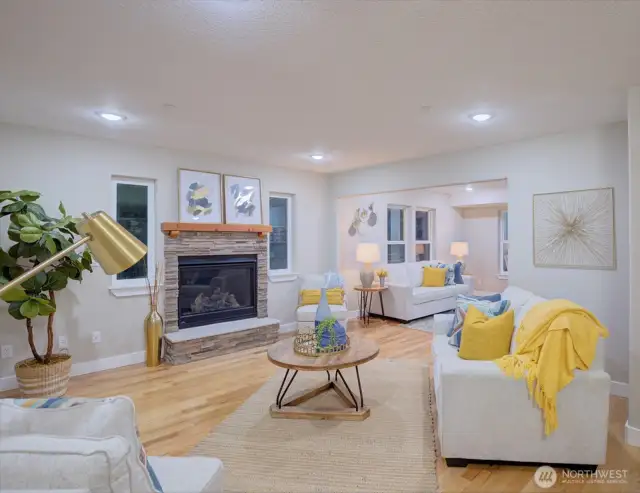 Another angle of the living room, looking into the "library" room