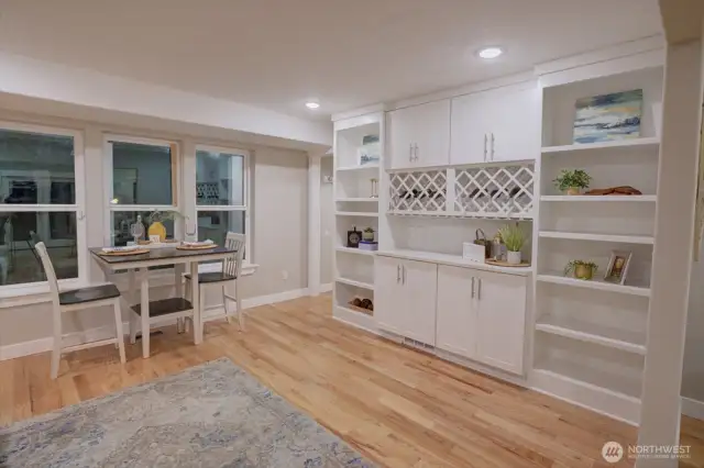 Built-in bookcases will hold all your treasures