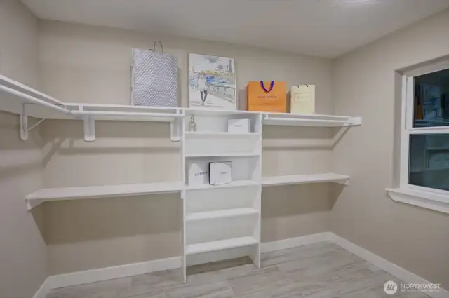 Very spacious walk-in closet
