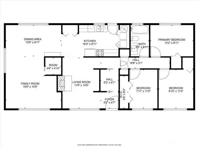 Floor Plan. Not Shown: Extra Detached Office Bldg.
