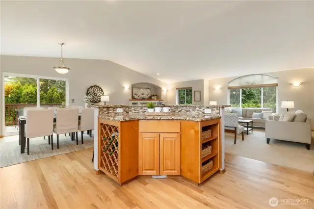 Island w/ storage and wine rack