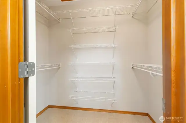 Walk in closet in primary