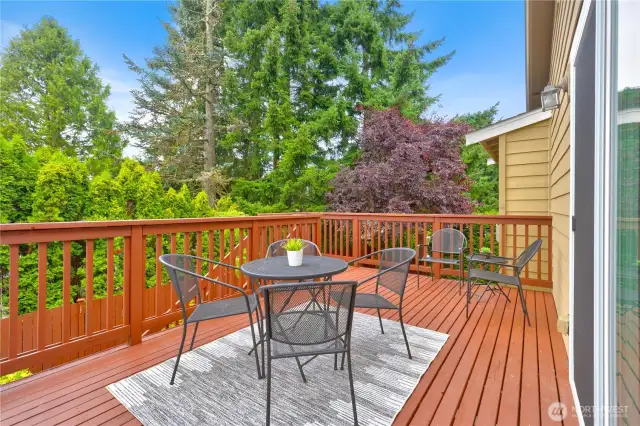 Deck off dining area