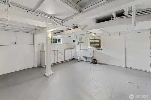 Unfinished basement is a blank slate.