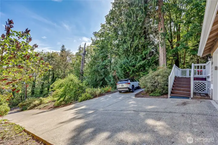 Addition parking pad next to the house.