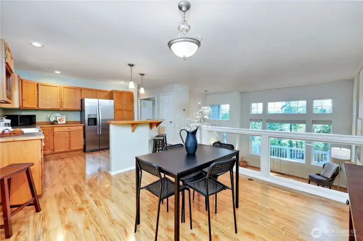 dining room with view