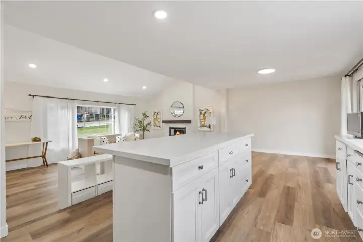 Kitchen Island in remodeled kitchen