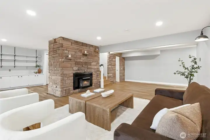 Lower level living area