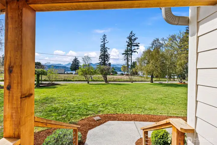 Standing at front door