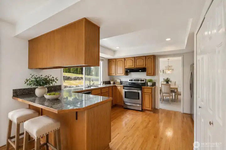 Kitchen, digitally staged