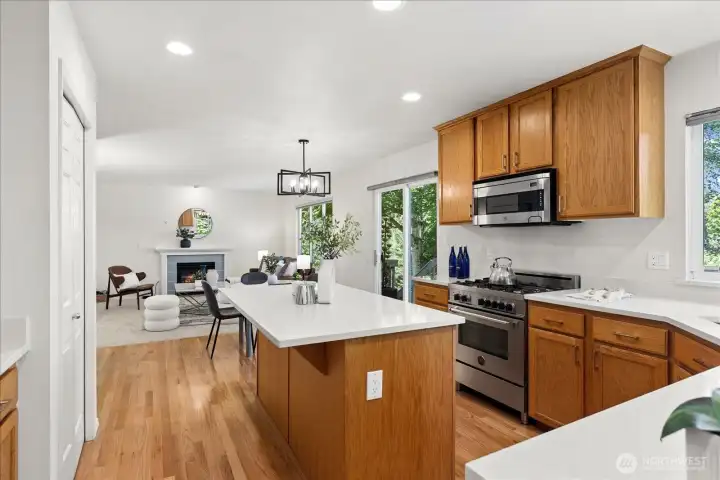 Kitchen with New Quartz Countertops
