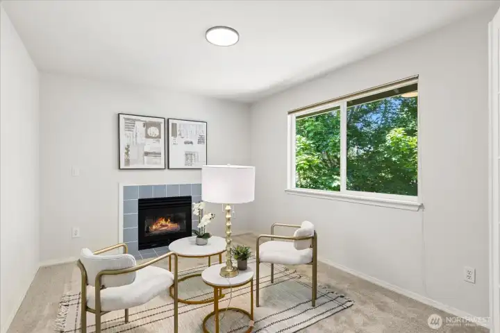 Sitting room could be a nursery, exercise room or office