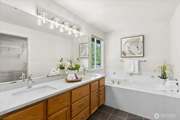 Primary Bathroom with 2 sinks
