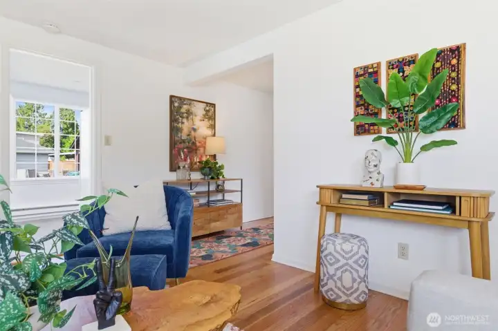 Warm, rich hardwood floors. Warm, rich hardwood floors.
