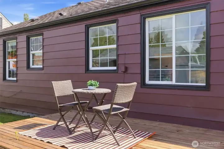 A perfect place for a summer meal. A perfect place for a summer meal.