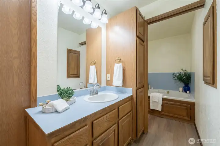 Pocket doors hide your closet and bathroom fixtures Pocket doors hide your closet and bathroom fixtures