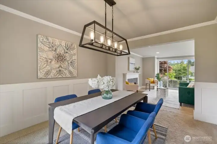 Another view of the dining room into the living room.