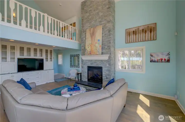 Cozy fireplace for stormy days