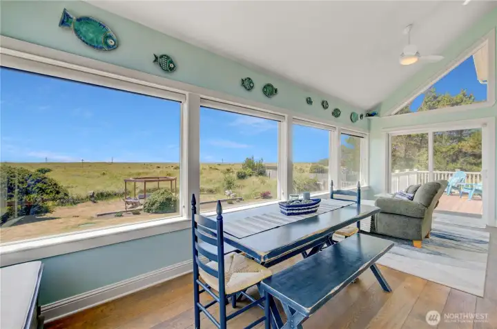 Wall of windows with great views