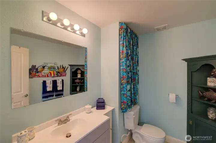1/2 bath on lower level