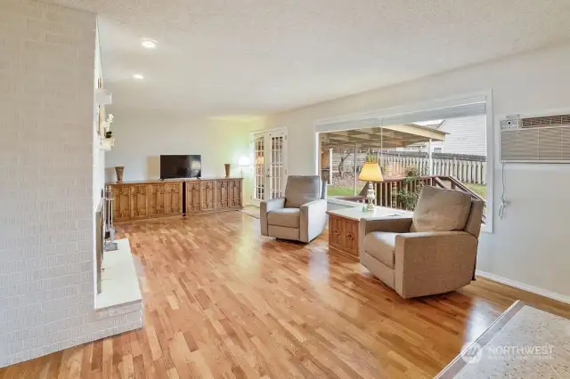 original hardwood floors, large living room