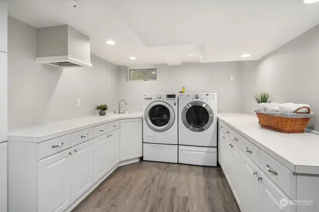 Lower level laundry room