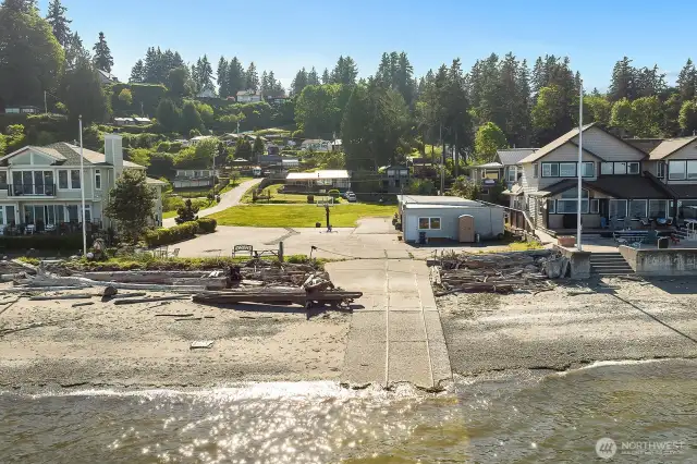 Community private boat launch and community park.