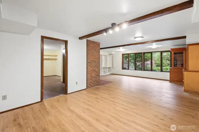 Laminate flooring throughout downstairs!