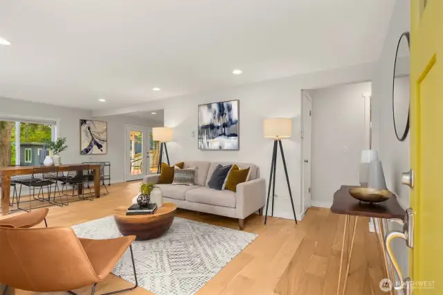 Charming one-level home with new hardwood floors.