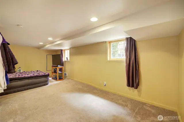 Roomy living area on lower level.