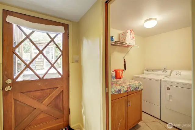 Laundry room on lower level with separate entry/exit to back yard.