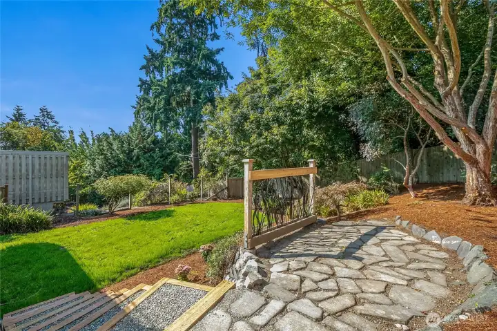 LOTS OF YARD ART NEW STAIRS