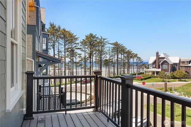 Living room balcony protected ocean view