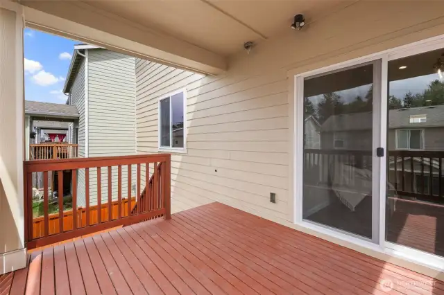 Spacious deck area