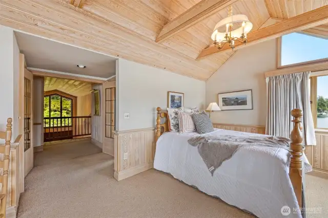 The upper bedroom is also a suite of its own. There is a walk-in closet and bathroom as well.