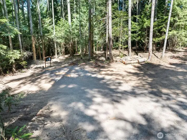 Overview of site from above the driveway