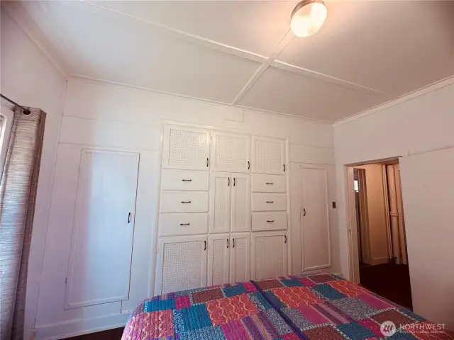 Built-in wardrobe storage.