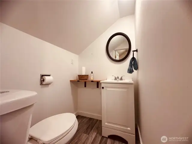 All new half bath upstairs.