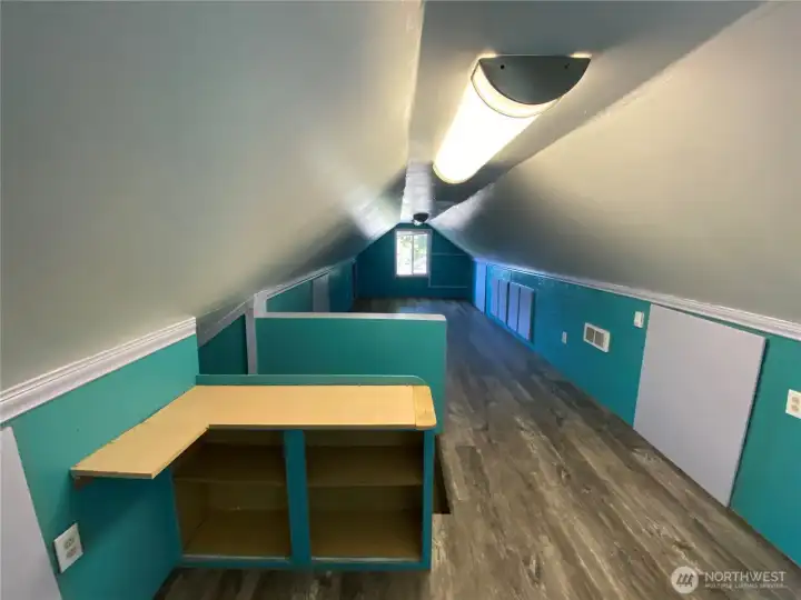 Finished garage attic