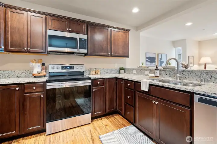 Abundant cabinetry and storage