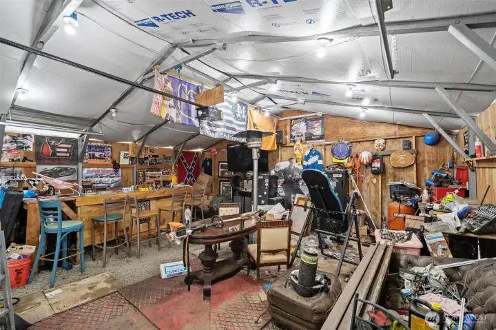 Interior of garage
