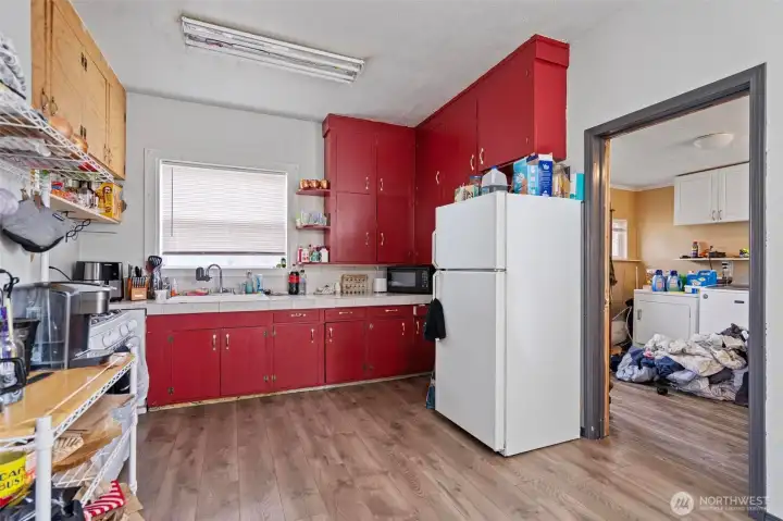 Kitchen with entrance to utility room