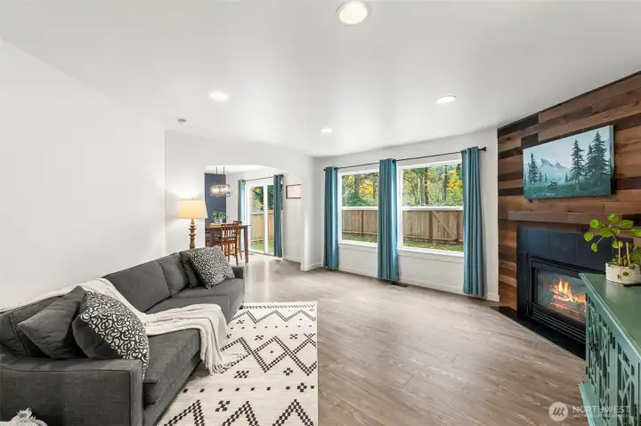 Cozy family room with gas fireplace!