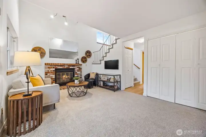 Family room just off the kitchen.