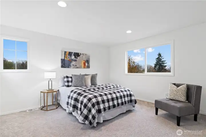 2nd bedroom is to the left of the primary