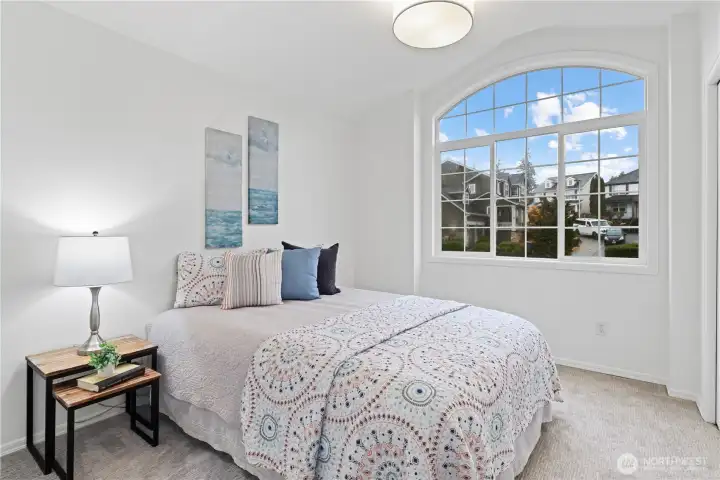 3rd bedroom to the right of the primary (over the living room side)