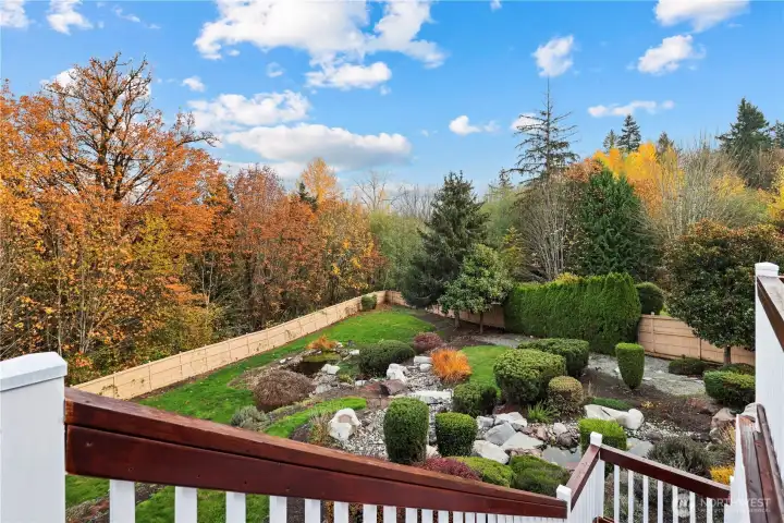 Here's the view from the deck...